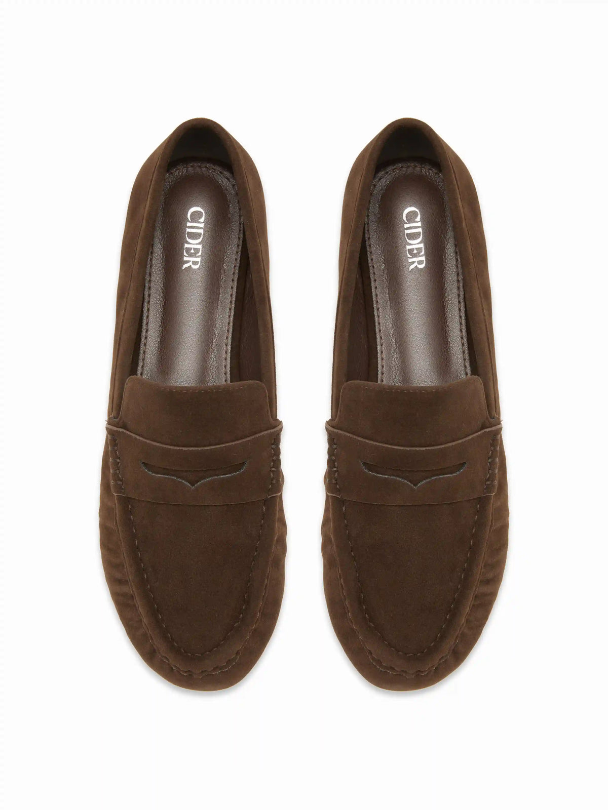 FAUX SUEDE PLEATED LOAFERS