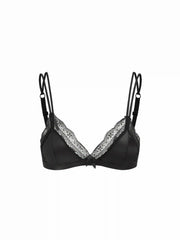 Solid Lace Bowknot Triangle Bralette