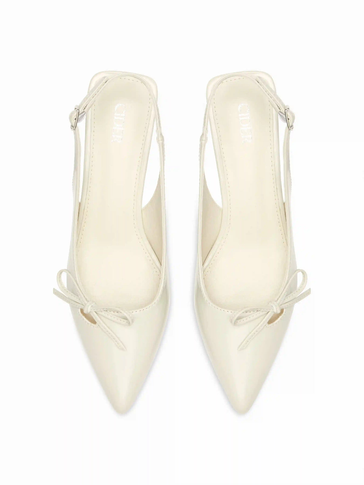 BOWKNOT POINTED TOE SLINGBACK HEELS