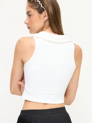 V-neck Solid Active Tank Top