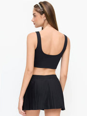 Scoop Neckline Solid With Removable Padding Active Bra