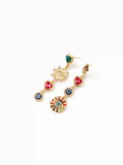 EYE & HEART DECOR DROP EARRINGS
