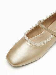 ROUND TOE LACE MARY JANES