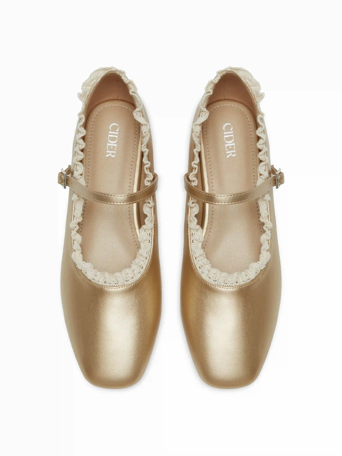 ROUND TOE LACE MARY JANES