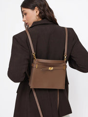 BELTED RECTANGLE CROSSBODY BAG & HANDBAG & BACKPACK