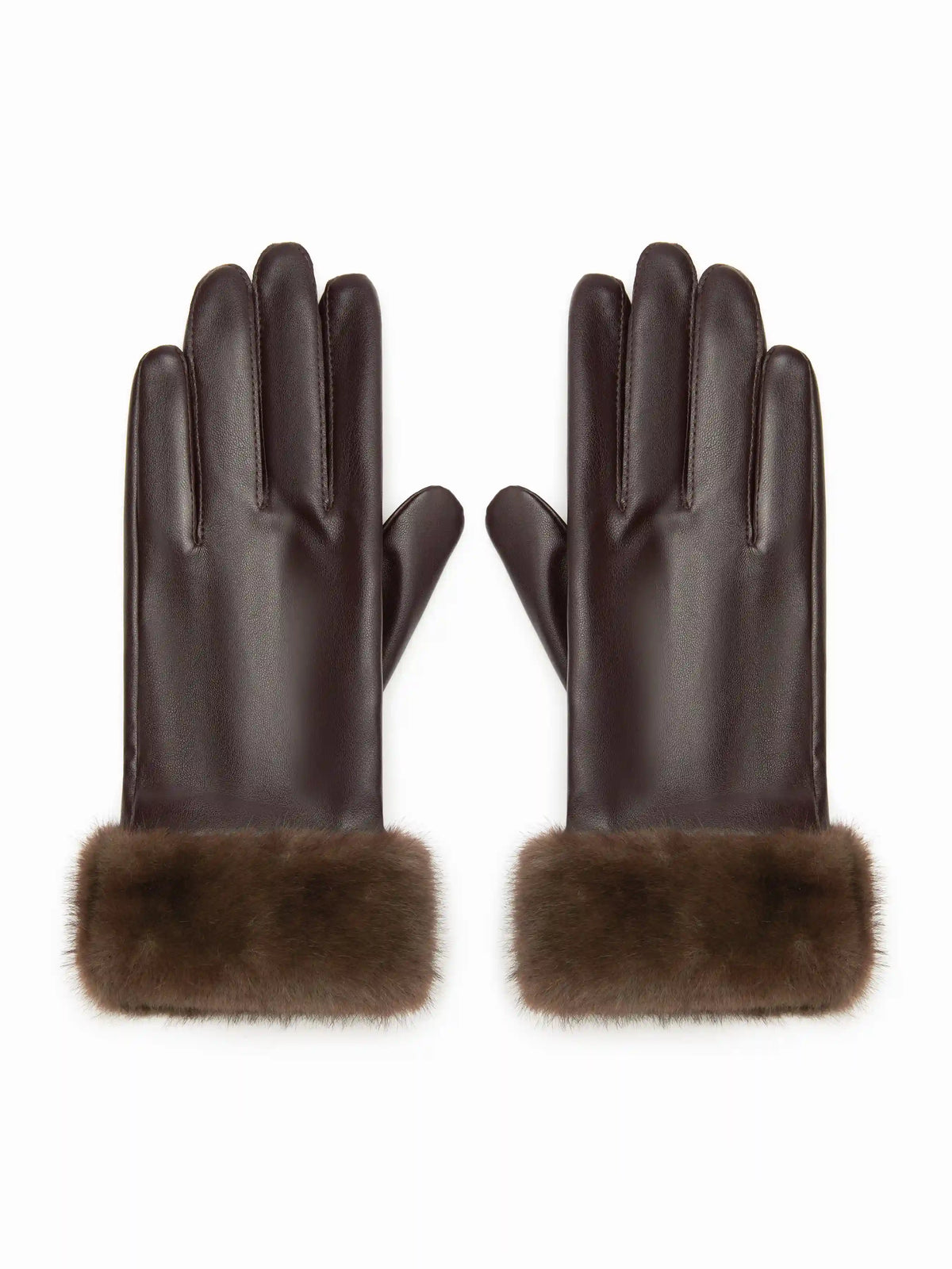 FUZZY & FAUX LEATHER GLOVES