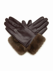FUZZY & FAUX LEATHER GLOVES