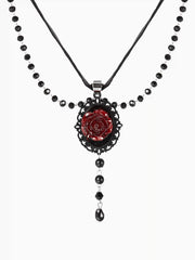 Gothic Rose Design Pendant Necklace