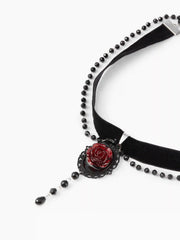 Gothic Rose Design Pendant Necklace