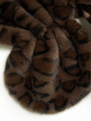 LEOPARD PRINT FUZZY SHAWL