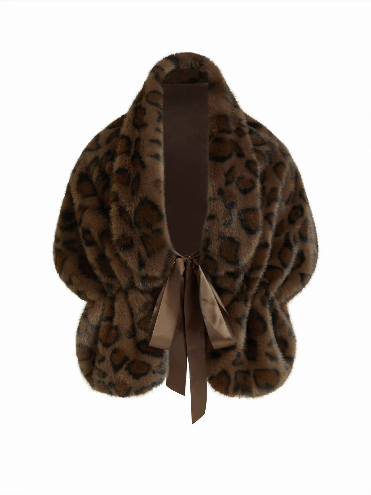 LEOPARD PRINT FUZZY SHAWL