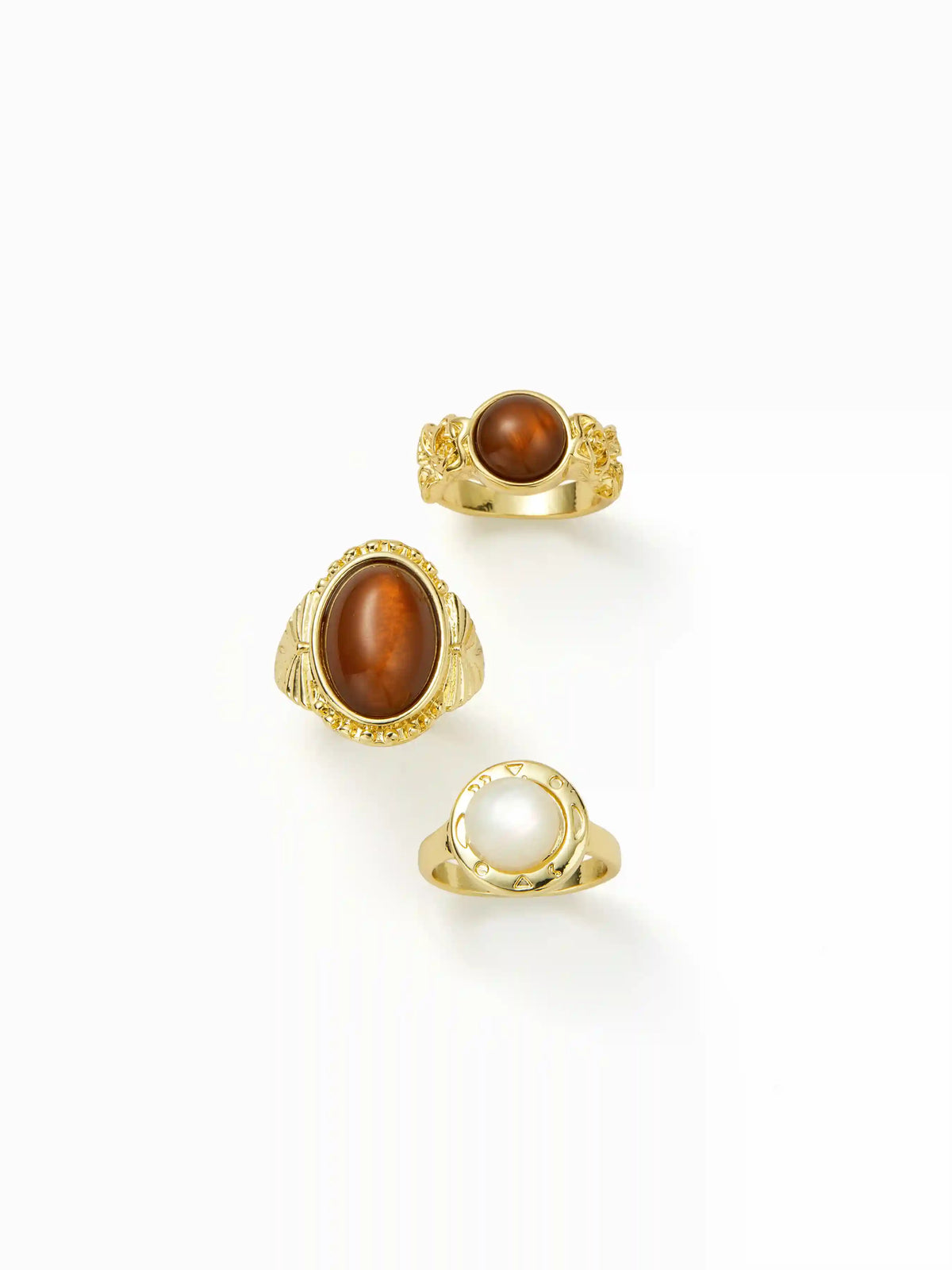 GEMSTONE RINGS SET