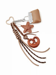 BAG & STAR & PRETZEL KEYCHAIN