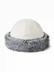 FUZZY TWO-TONE BUCKET HAT