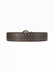 STUDDED ROUND BUCKLE BELT