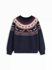 Dachshund Detail Round Neckline Sweater Curve & Plus