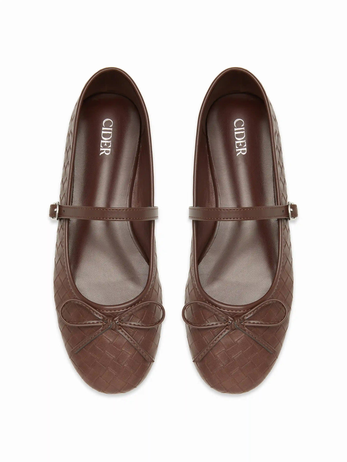 WOVEN BOWKNOT MARY JANE FLATS
