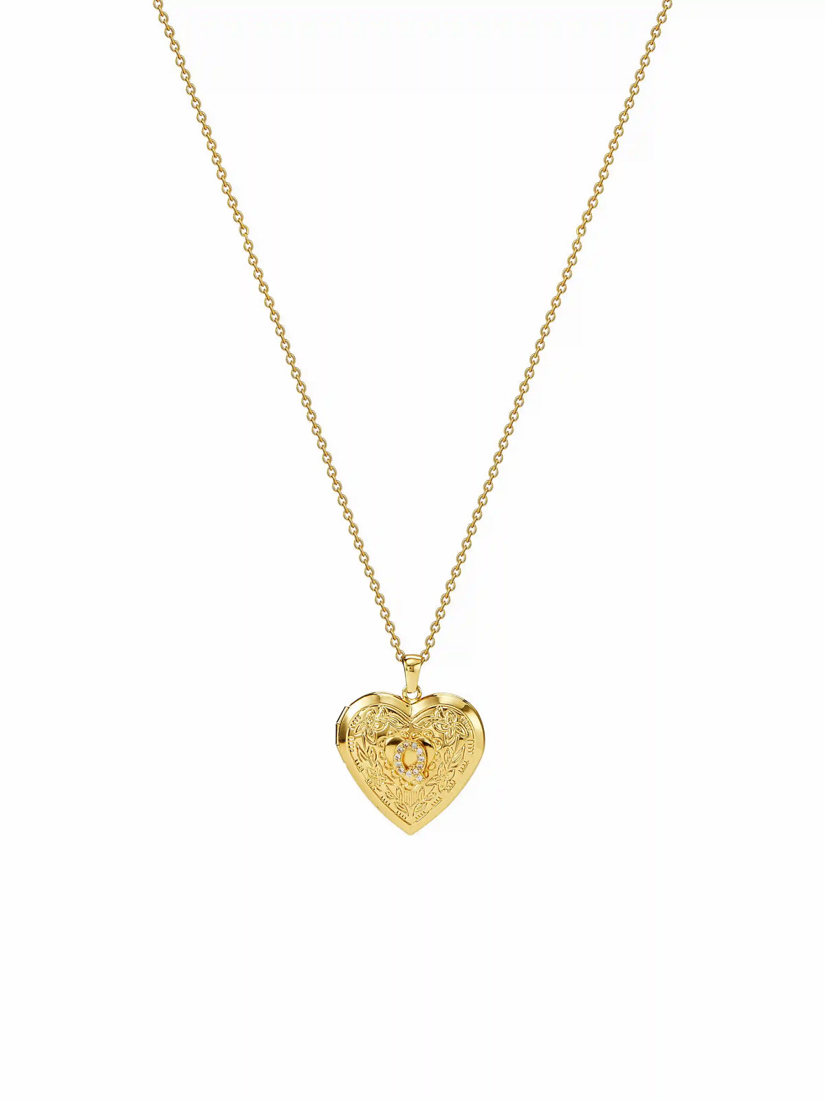 HAERT SHAPED LETTERS PENDANT NECKLACE
