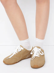 FAUX SUEDE LACE-UP SNEAKERS