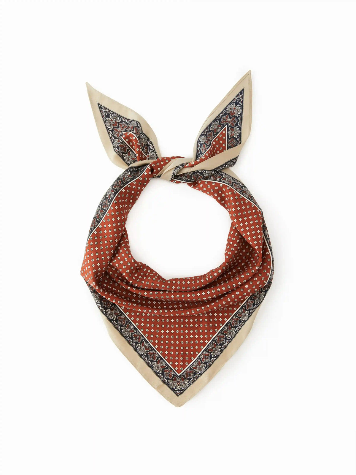 POLKA DOT FAUX SILK SCARF