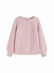 Oversized Lantern Sleeve Wool-blend Knit Cardigan Curve & Plus