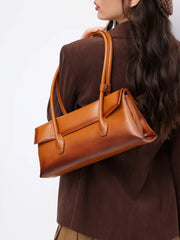 FAUX LEATHER SHOULDER BAG