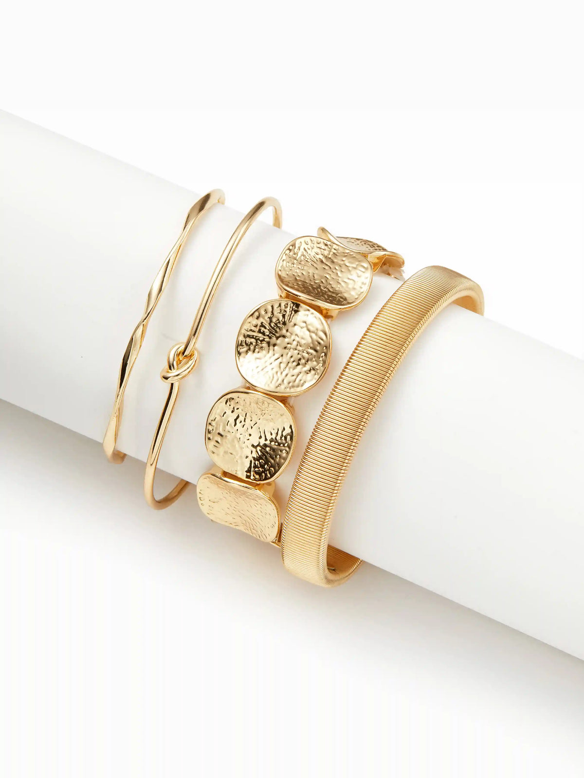 4 PCS GEOMETRIC BRACELETS SET