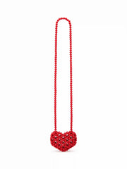 HEART BEADED MINI CROSSBODY BAG