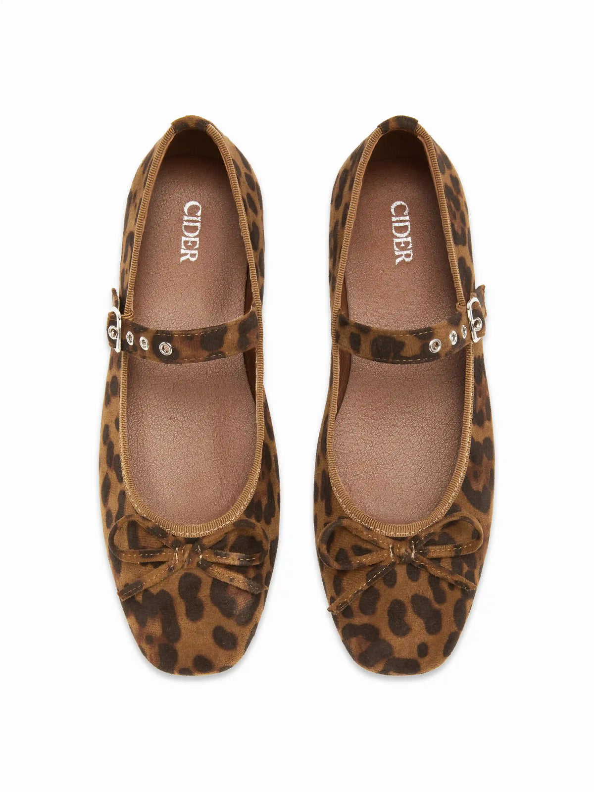 LEOPARD PRINT BOWKNOT DECOR MARY JANE SHOES