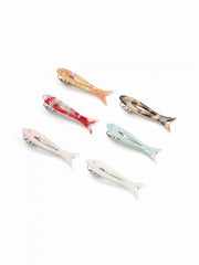 6 PCS FISH HAIR CLIP SET