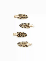 4 PCS LEOPARD PRINT HAIR CLIPS