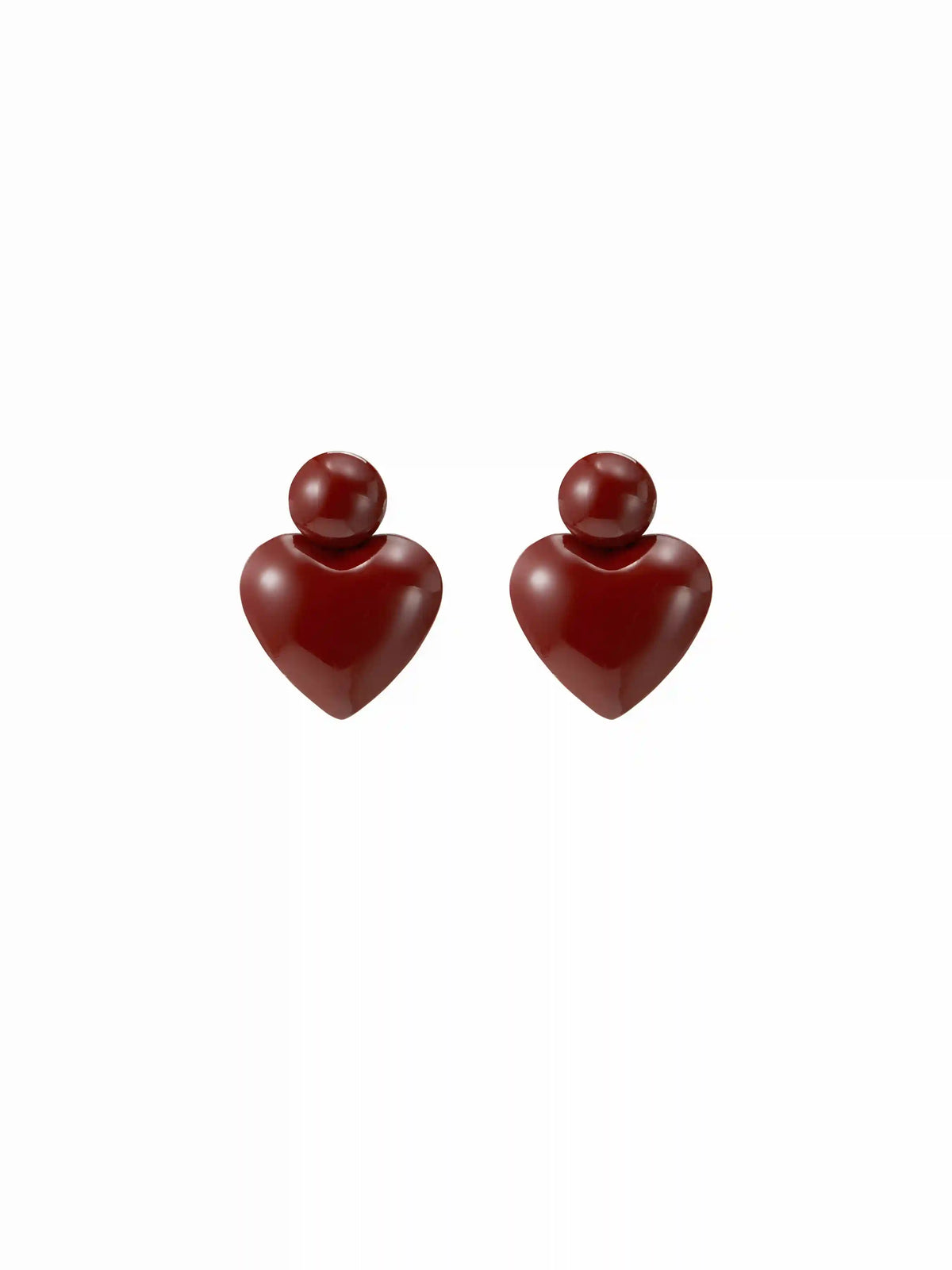HEART SHAPED STUD EARRINGS
