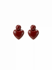 HEART SHAPED STUD EARRINGS