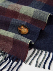 PLAID FRINGED SHAWL