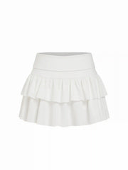 Two Way Low Rise Ruffled Layered Mini Skirt