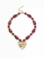 HAERT PENDANT RENSIN BEADED NECKLACE