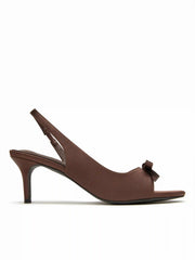 BOWKNOT DECOR SLINGBACK SANDALS