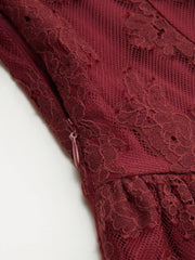 Cotton-blend Sweetheart Floral Lace Knotted Tank Mini Dress