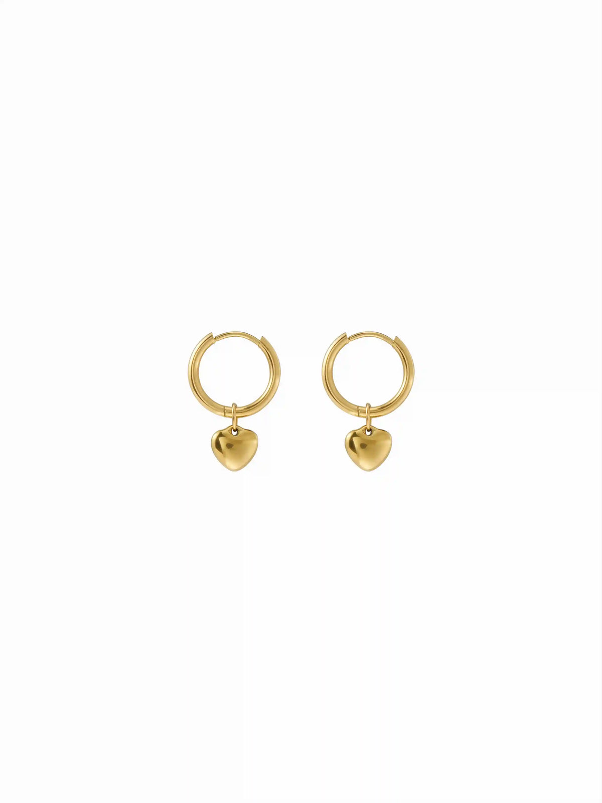 HEART PENDANT DROP EARRINGS