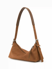 FAUX SUEDE SQUARE SHOULDER BAG