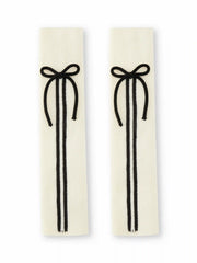 BOWKNOT DECOR STRIPED LEGWARMERS