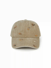 DACHSHUND EMBROIDERED BASEBALL CAP