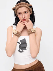 CAT SKINCARE HEADBAND & WRISTBAND SET