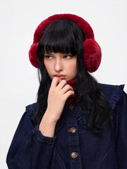 HEART-SHAPED FUZZY EARMUFFS