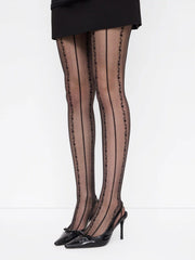 STRIPED & FLORAL TIGHTS
