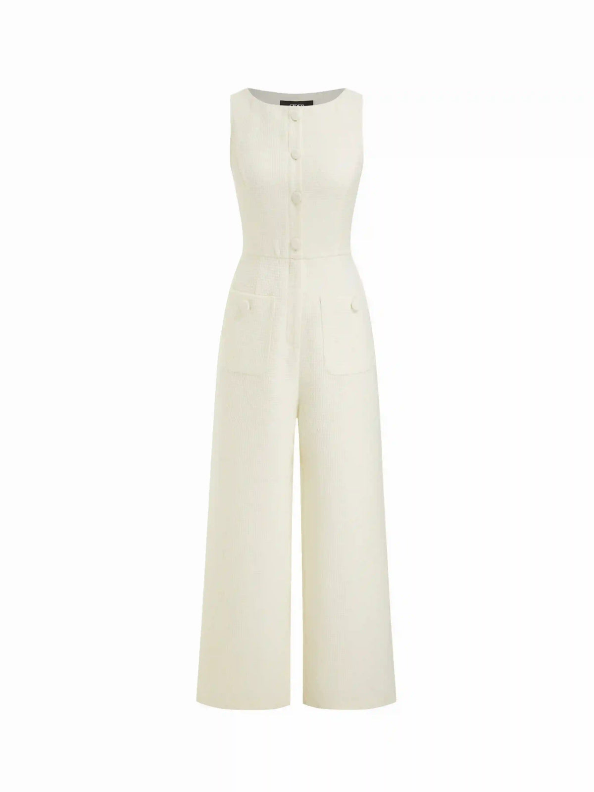 Tweed Boat Neck Jumpsuit