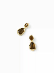 18K GOLD PLATED STAINLESS STEEL RESIN DROP EARRINGS