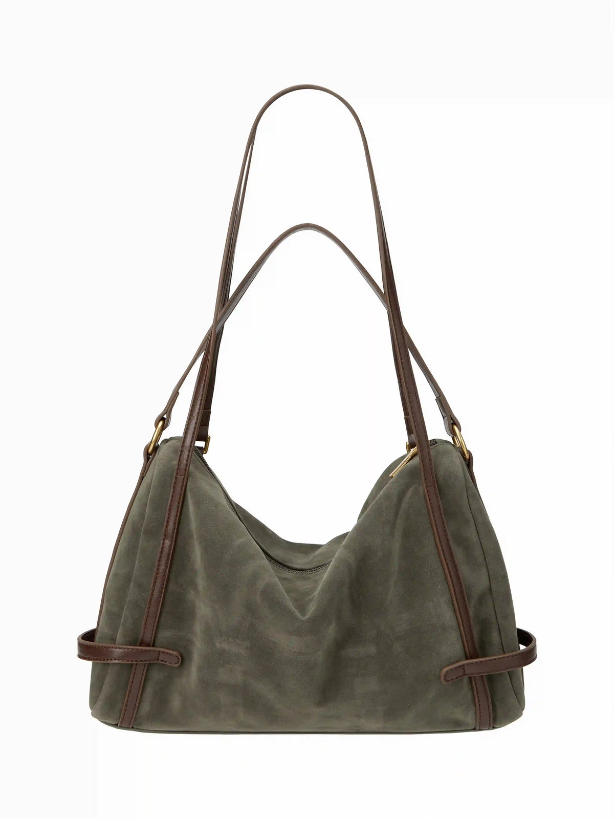FAUX SUEDE SHOULDER BAG