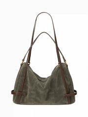 FAUX SUEDE SHOULDER BAG