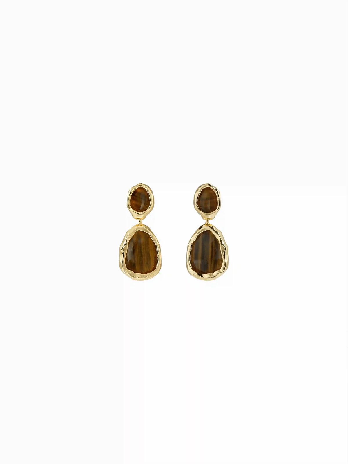 18K GOLD PLATED STAINLESS STEEL RESIN DROP EARRINGS